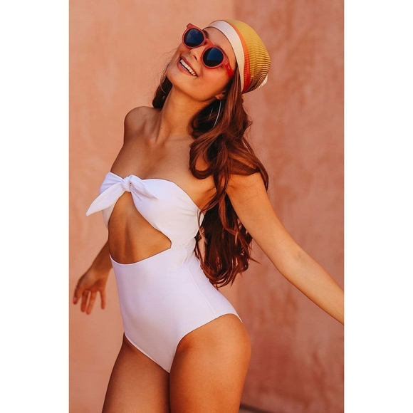 Valentina Front-Tie One-Piece by aava - Picture 1 of 8